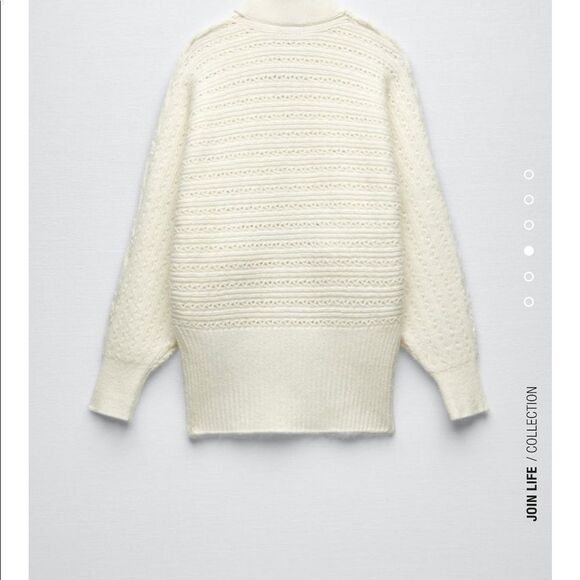 Zara bow collar knit sweater - Picture 5 of 7